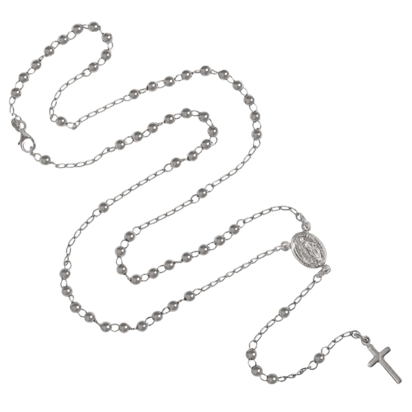 COLLIER CHAPELET - BLANC OR