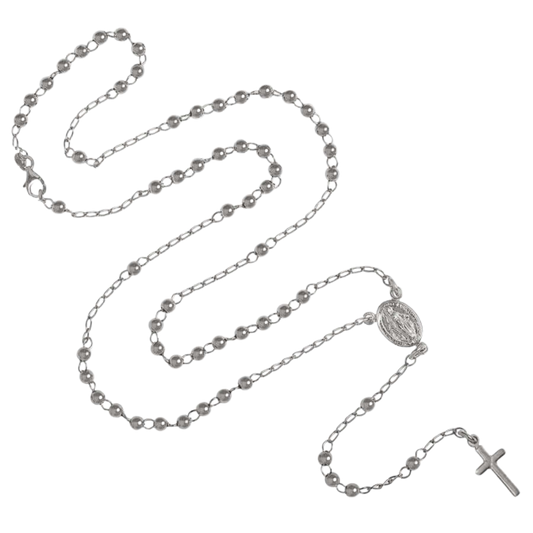 COLLIER CHAPELET - BLANC OR