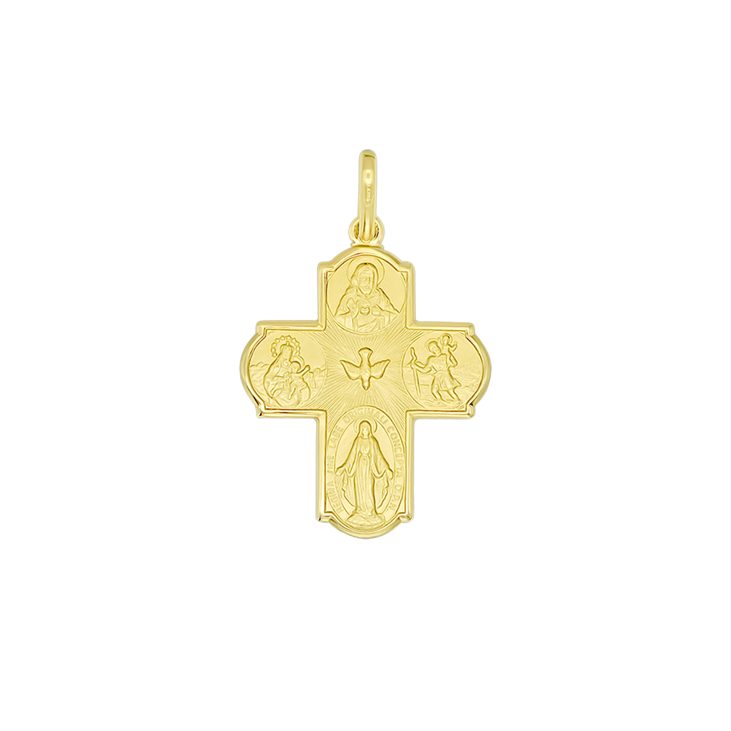 SCAPULAR - PENDENTIF CROIX - OR