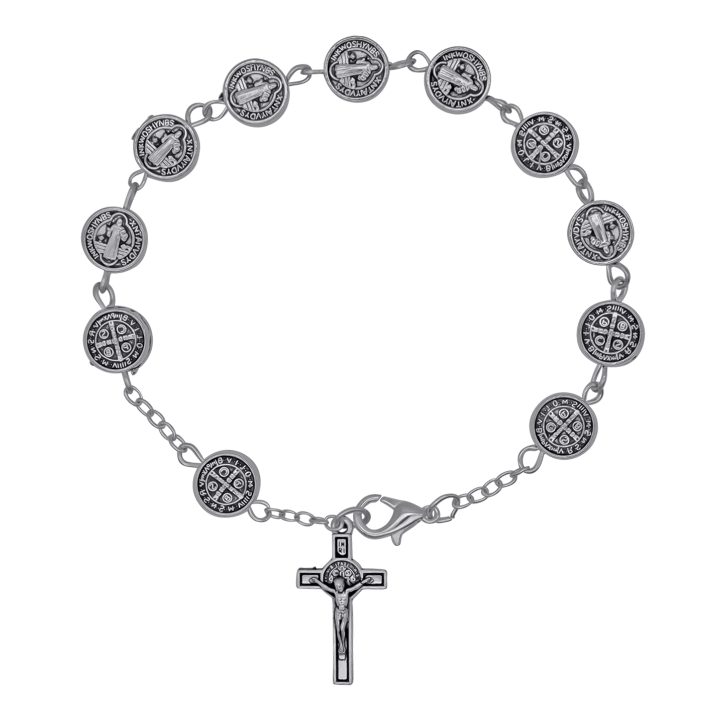 ST BENEDICT - BRACELET CHAPELET - METAL