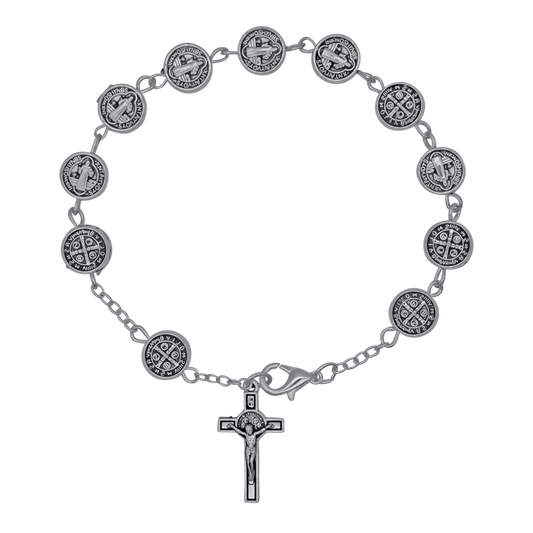 ST BENEDICT - BRACELET CHAPELET - METAL