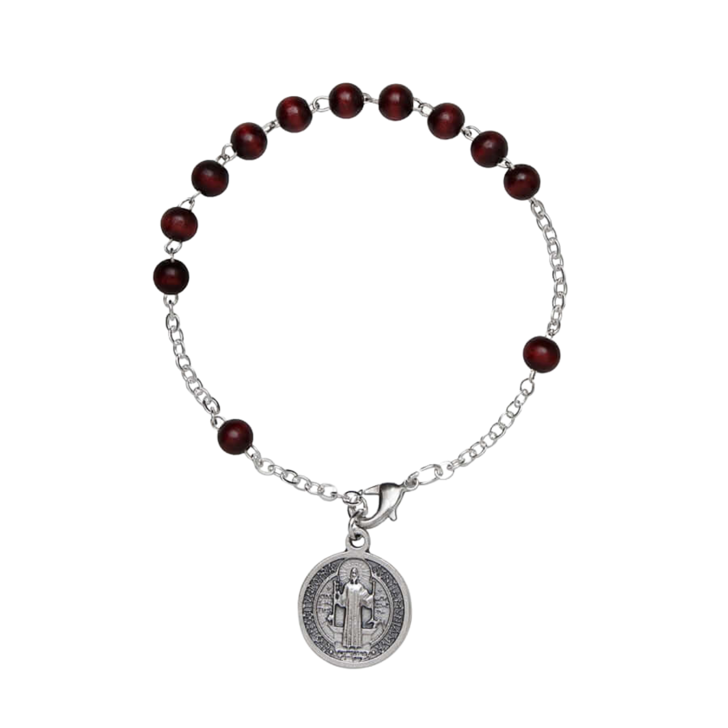 ST BENEDICT - BOIS BRACELET CHAPELET - METAL