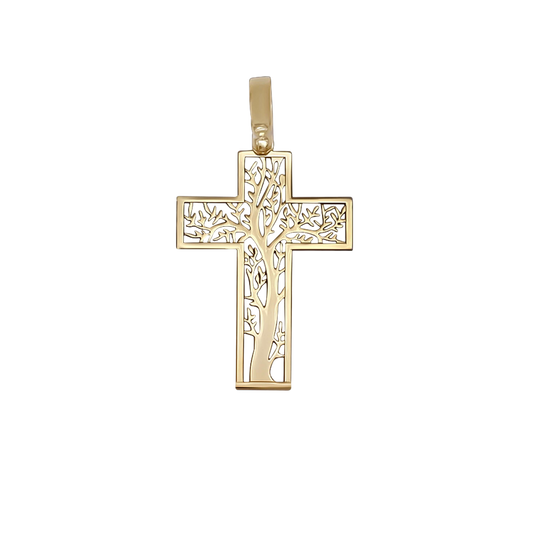 TREE OF LIFE PENDENTIF CROIX - VERMEIL ARGENT