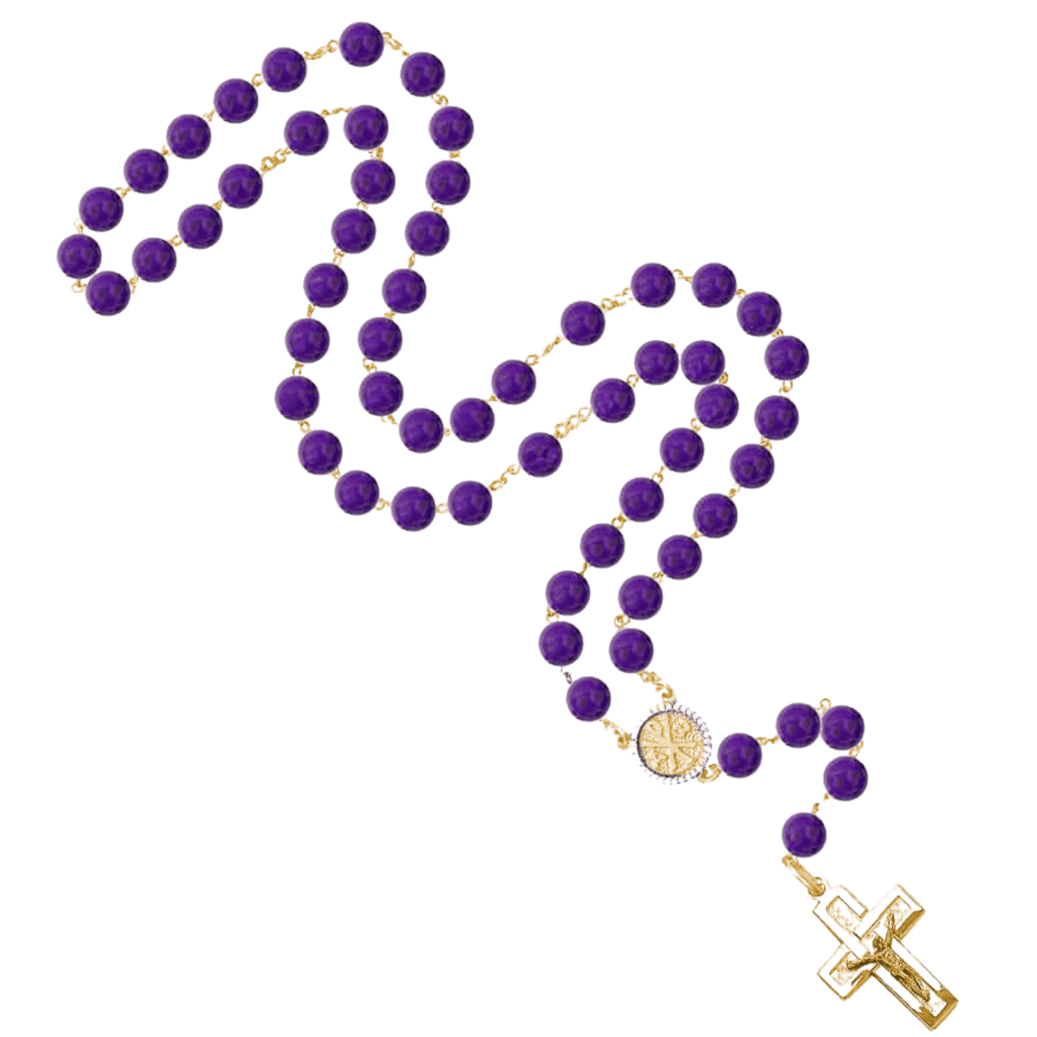 AMETHYST BEADS - CHAPELET - VERMEIL ARGENT