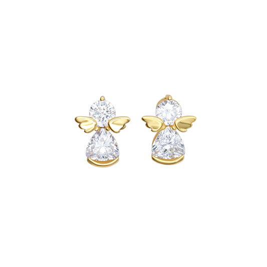 ANGELS BOUCLES D'OREILLES - GOLDEN ARGENT ET ZIRCONIA