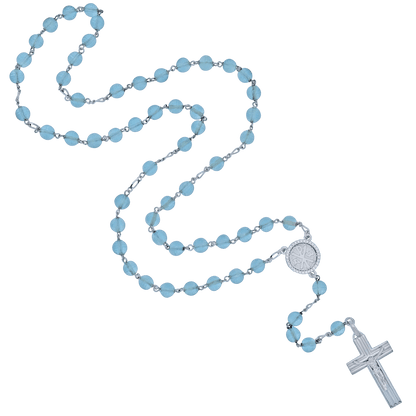 AQUAMARINE CHAPELET - ARGENT