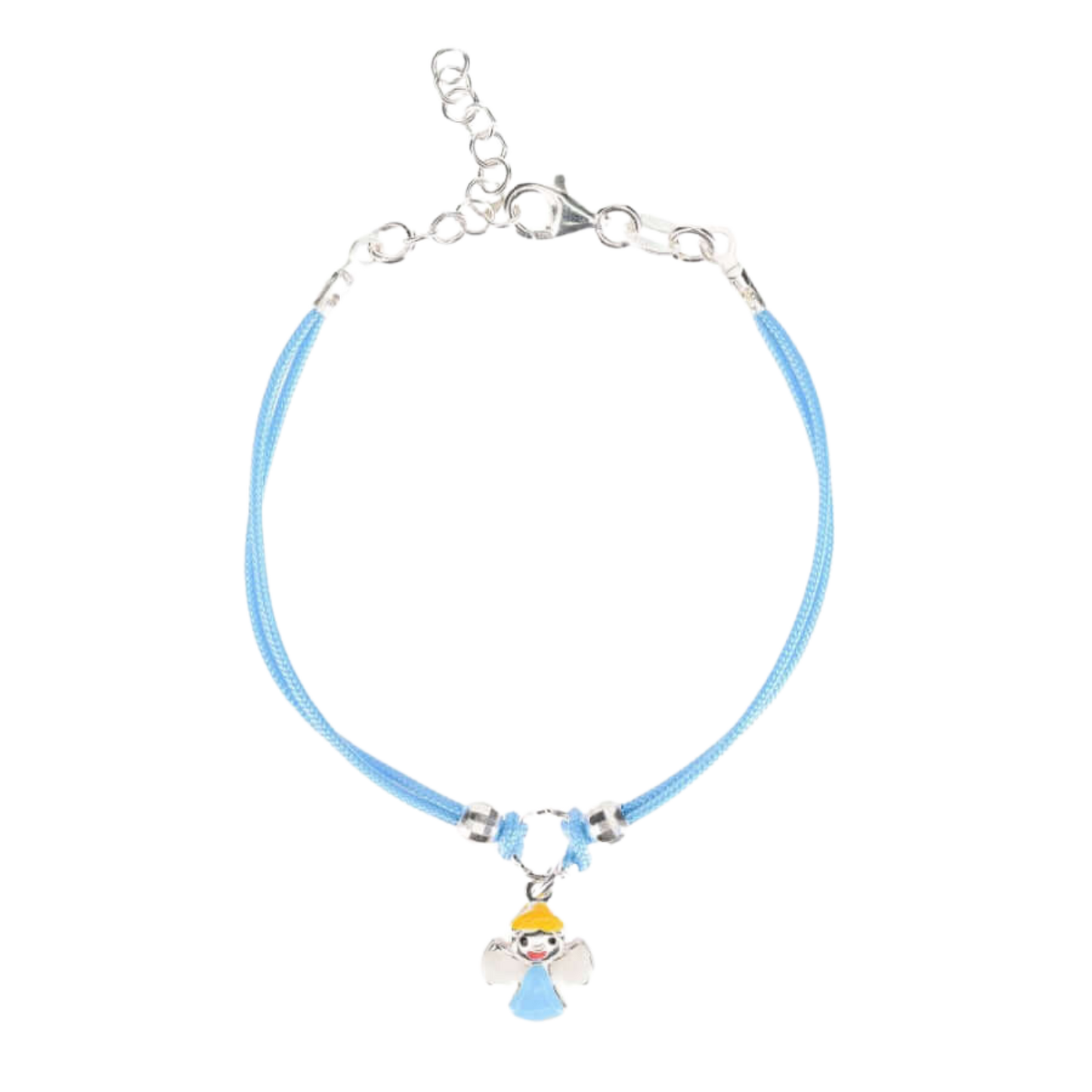 BABY BRACELET - BLUE CORD - ARGENT