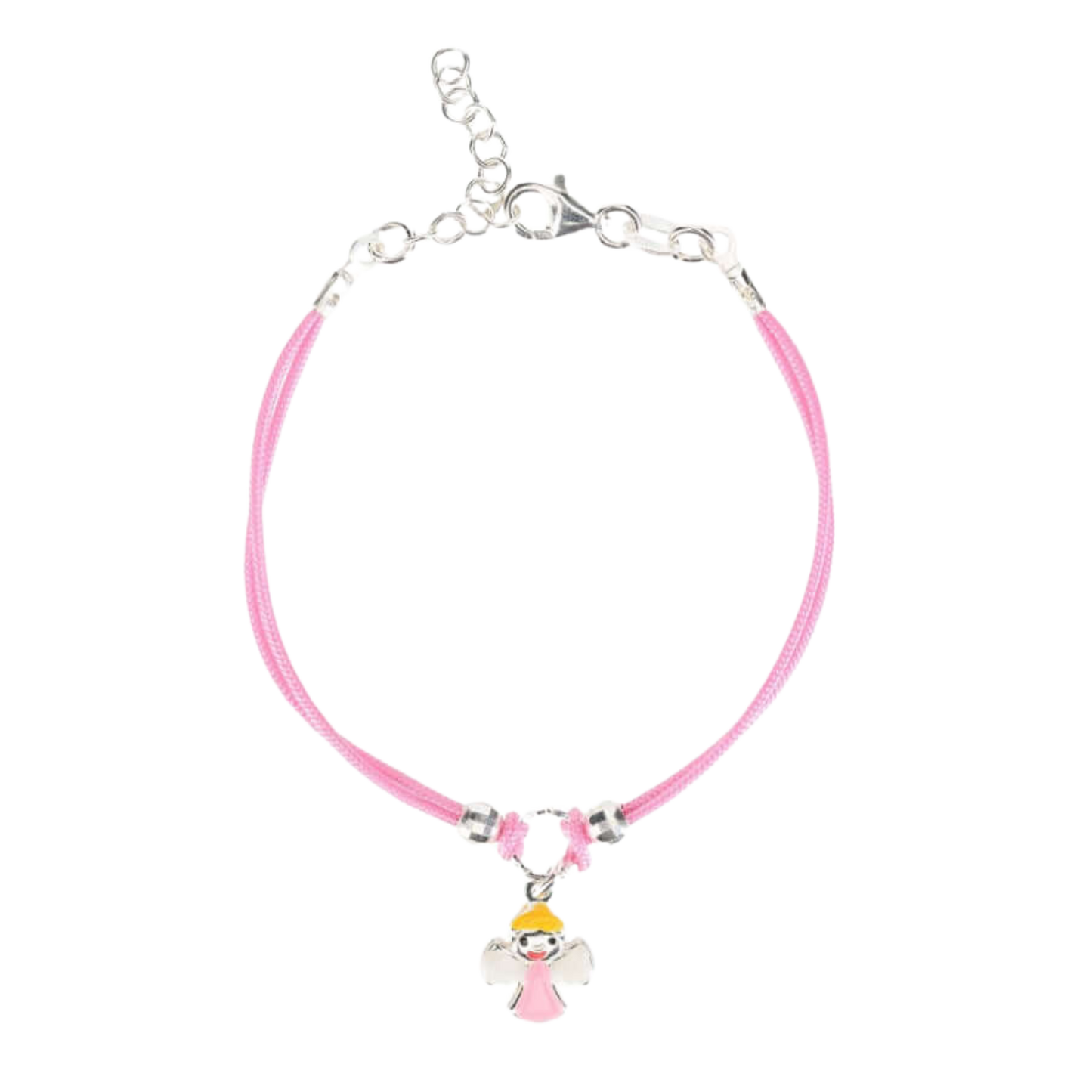 PINK BABY BRACELET - CORD - ARGENT