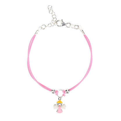 PINK BABY BRACELET - CORD - ARGENT