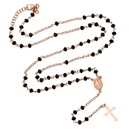 CRYSTAL COLLIER CHAPELET - PINK ARGENT