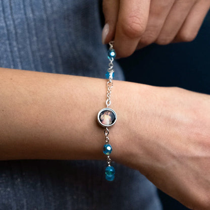 CRYSTAL BRACELET CHAPELET - METAL
