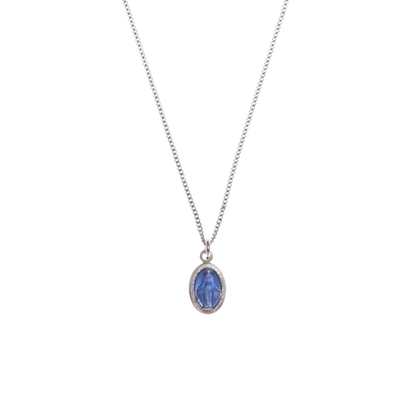BLUE ST MARY CHARM COLLIER - ARGENT