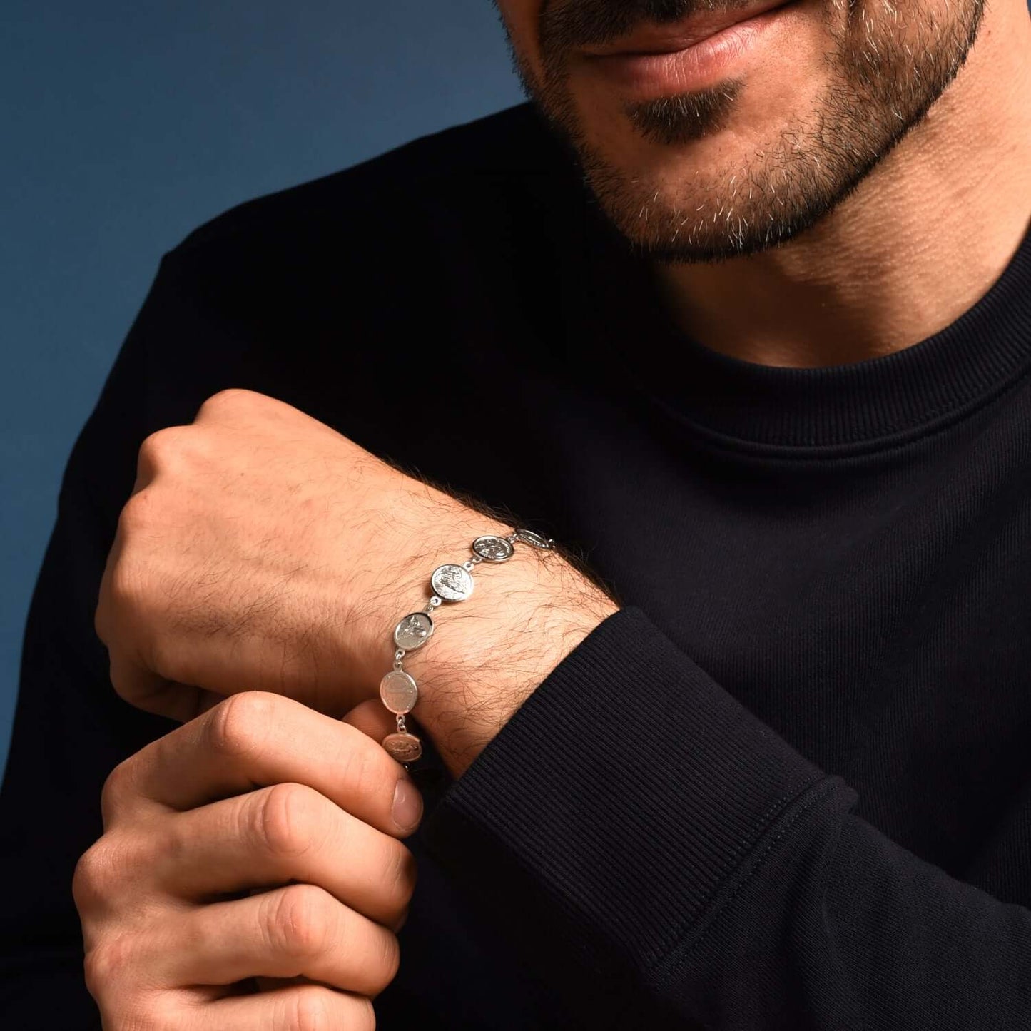 CATHOLIQUE MÉDAILLES BRACELET - ARGENT
