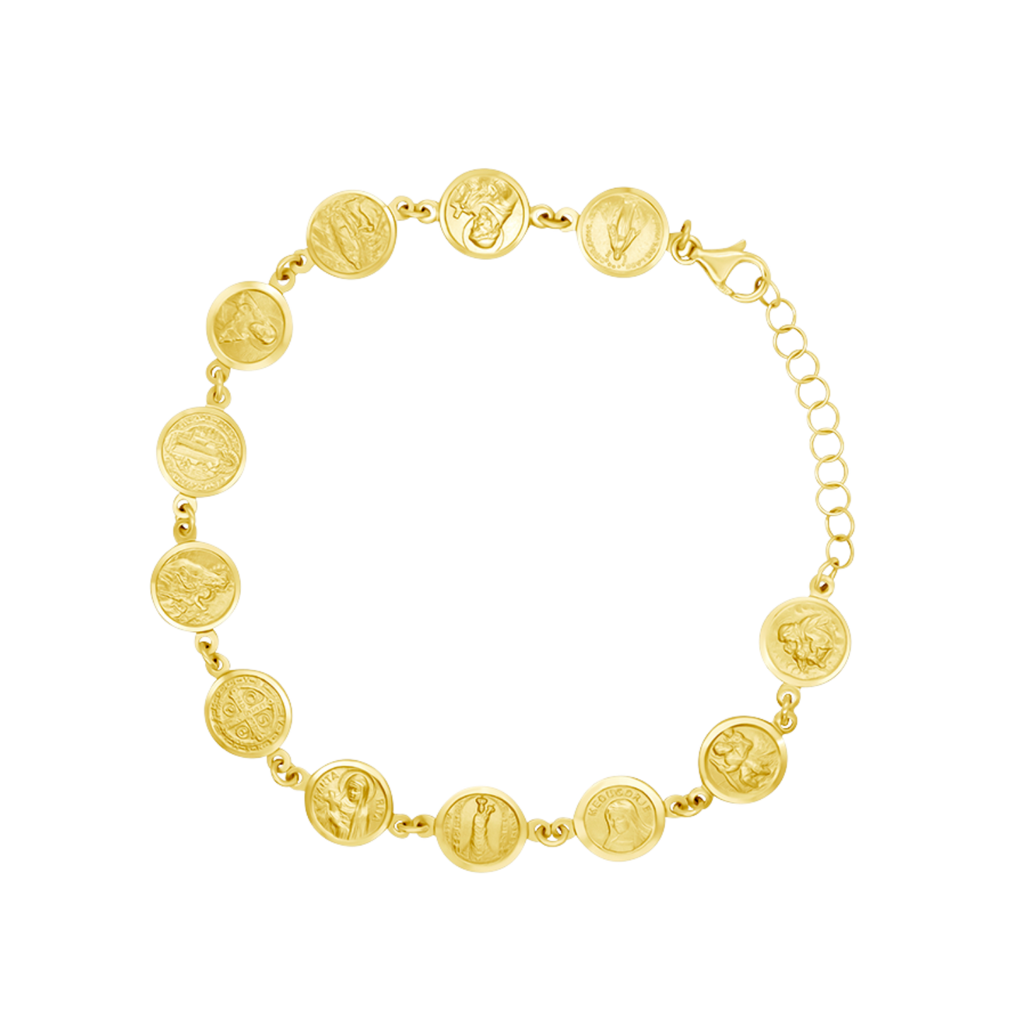 CATHOLIQUE MÉDAILLES BRACELET - OR