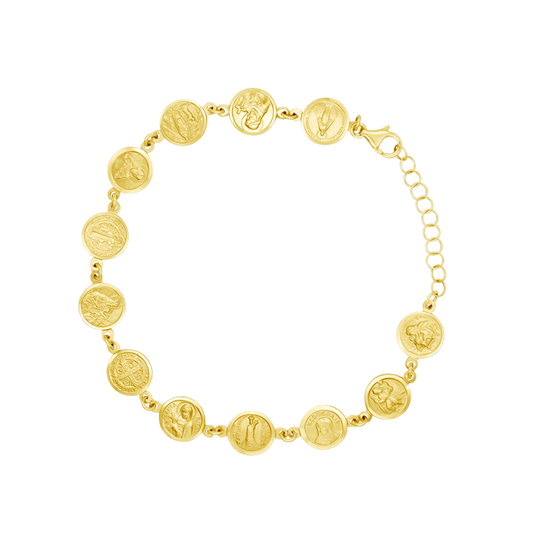 CATHOLIQUE MÉDAILLES BRACELET - OR