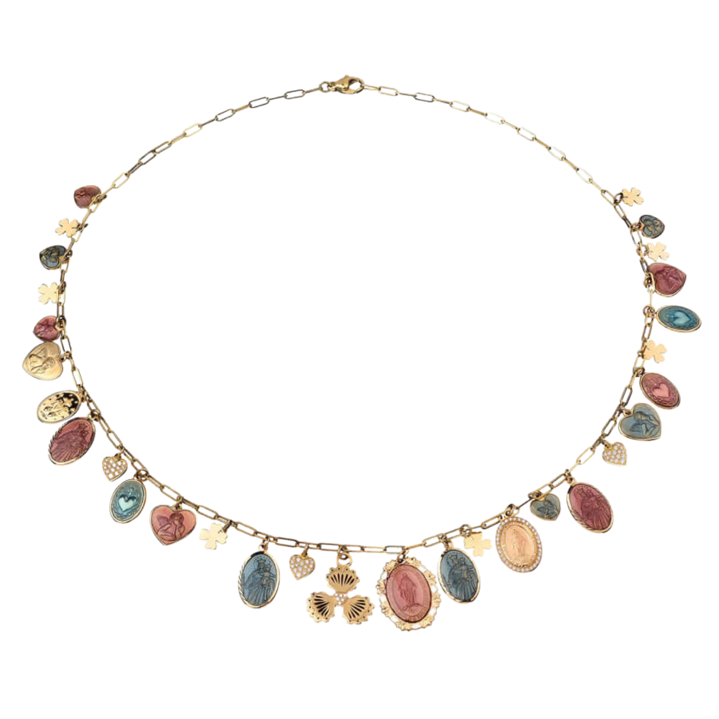 CHARMS COLLIER - OR ET DIAMONDS