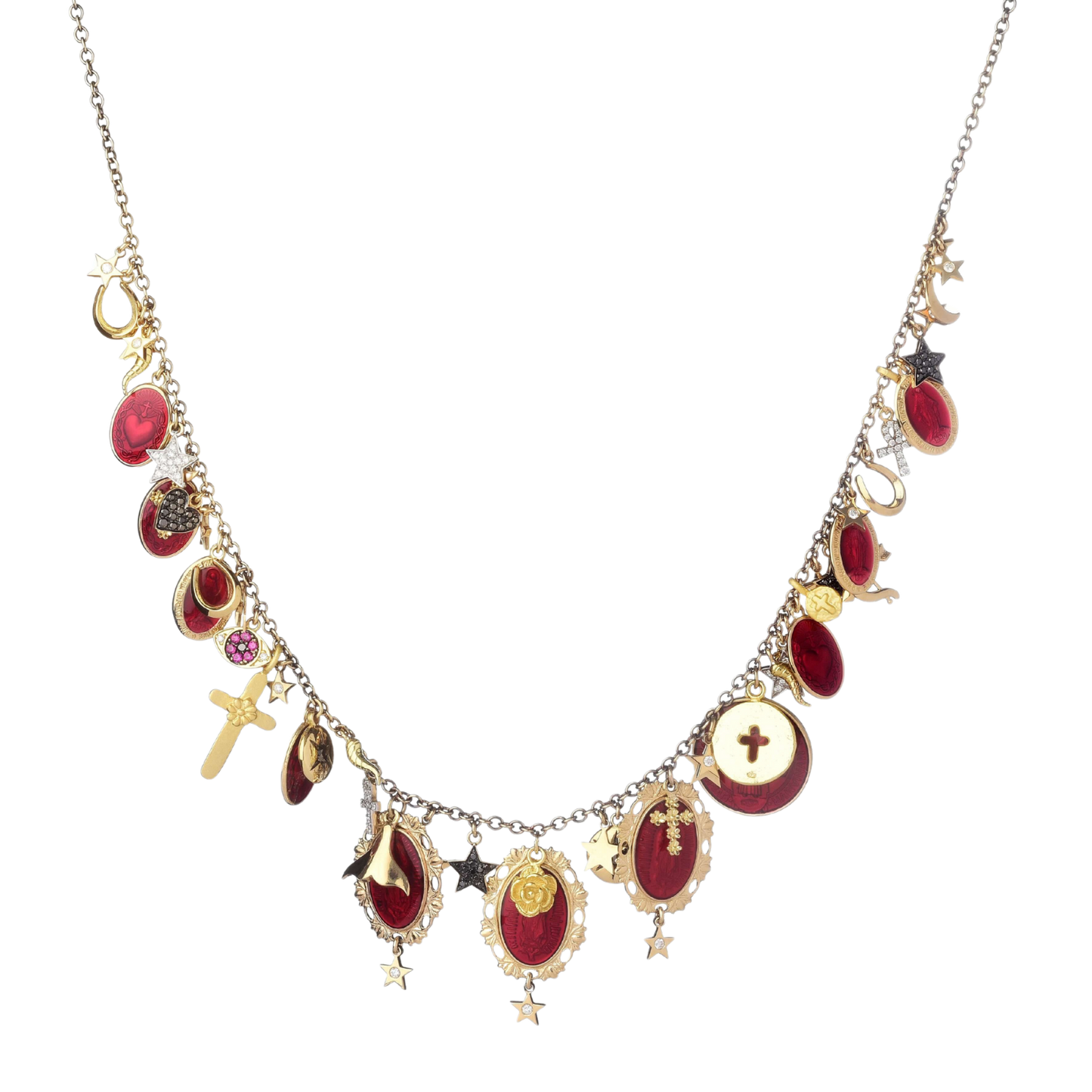 CATHOLIQUE CHARMS COLLIER - OR ET DIAMONDS