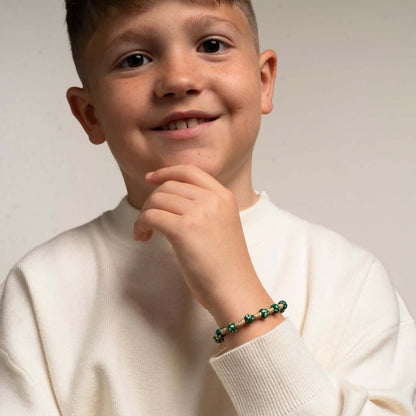 CHILDREN'S BRACELET CHAPELET - BOIS - GREEN