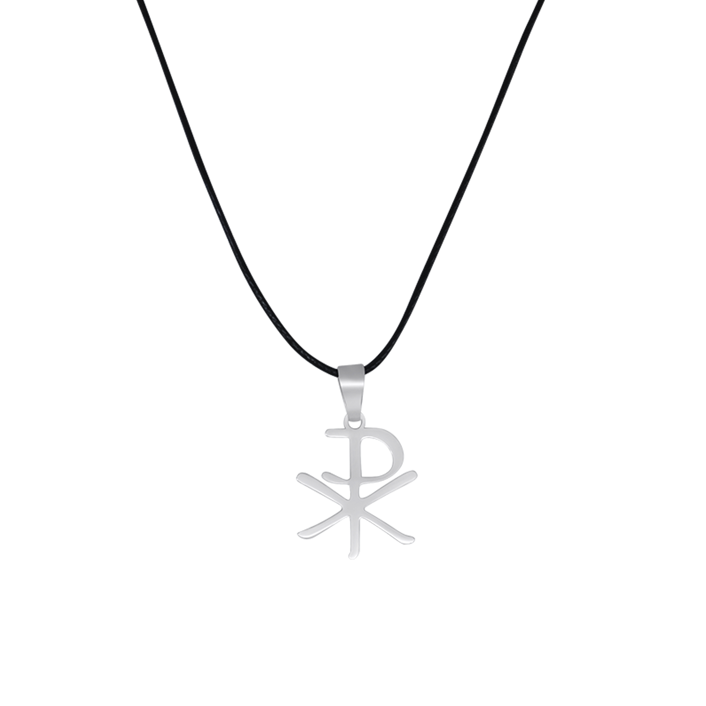 CHRISTOGRAM - RUBBER CORD ET STEEL - COLLIER