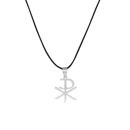 CHRISTOGRAM - RUBBER CORD ET STEEL - COLLIER