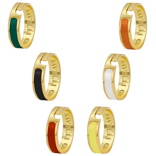 COLORED ADJUSTABLE BAGUE - ARGENT