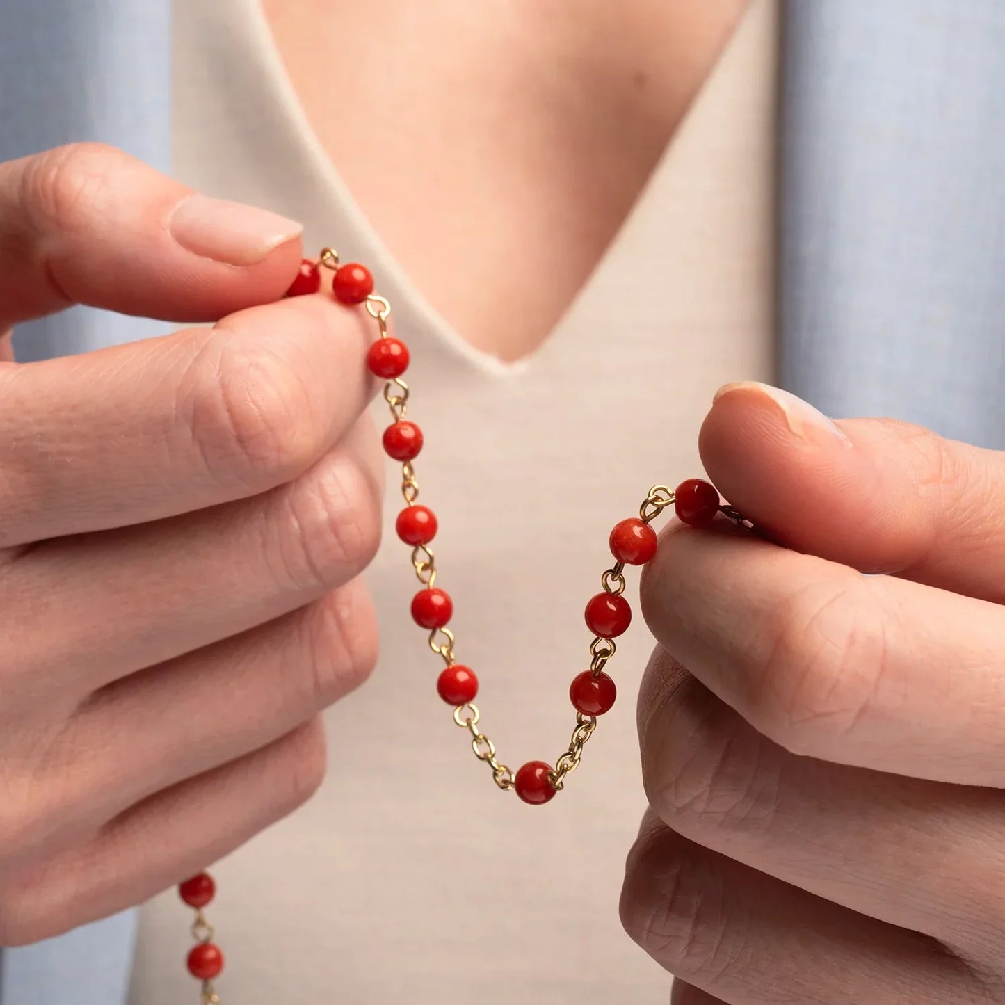 CORAL CHAPELET - GOLDEN ARGENT