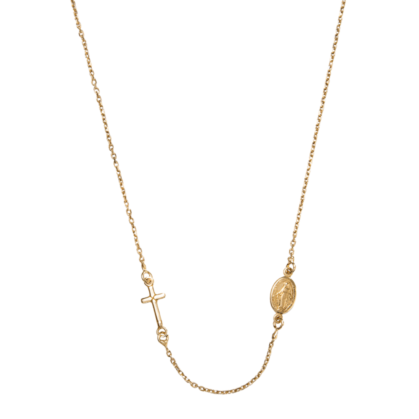 MIRACULOUS ET CROIX - COLLIER - VERMEIL ARGENT
