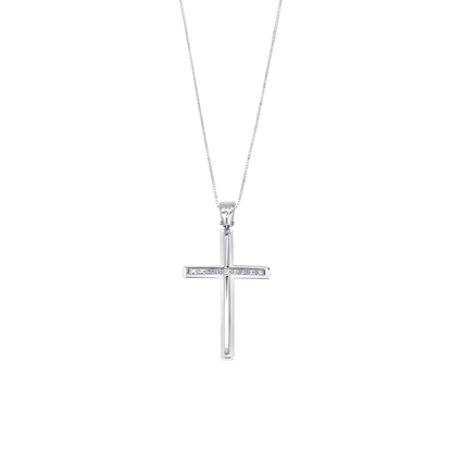 CROIX ET CHAÎNE - DIAMONDS - BLANC OR