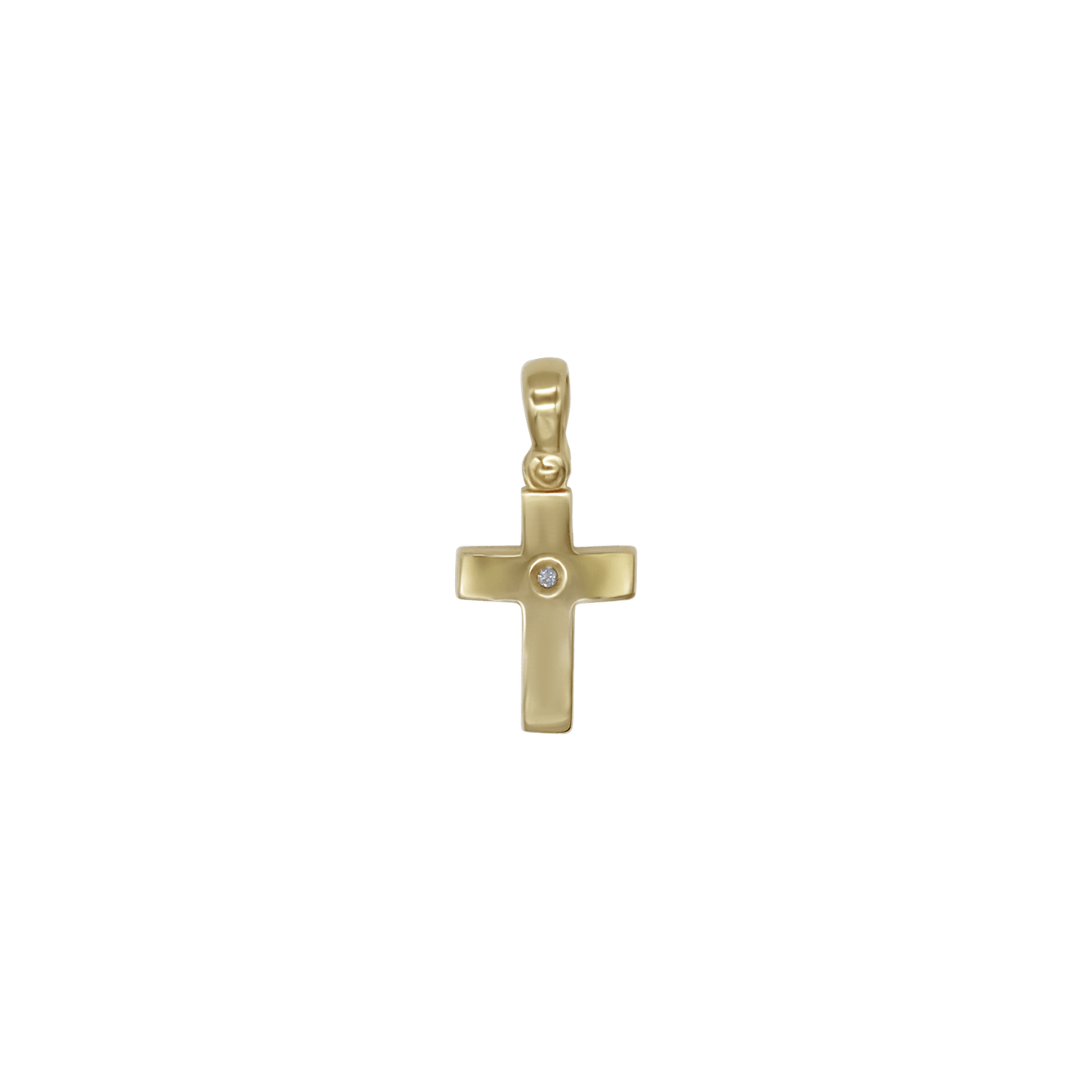 PENDENTIF CROIX - OR ET ZIRCONIA