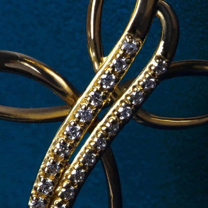 COLLIER CROIX - DIAMONDS ET OR