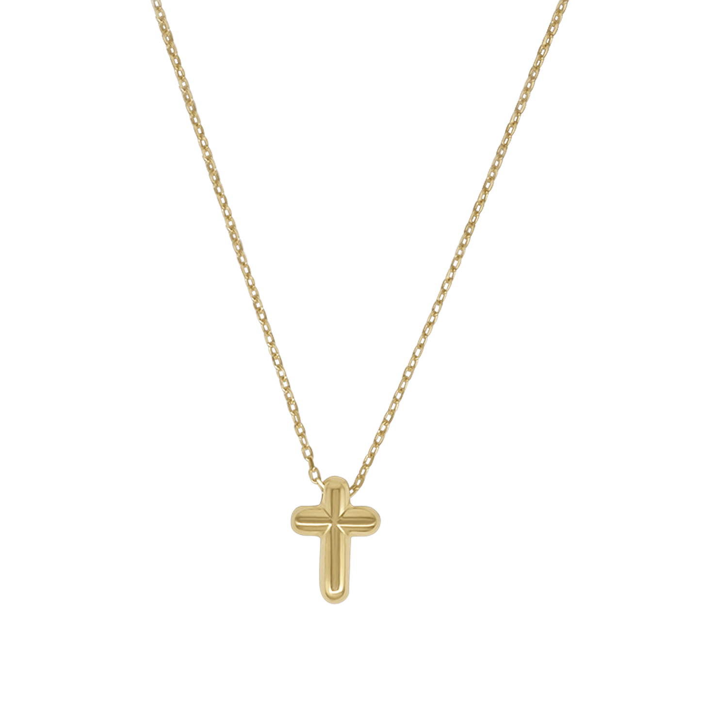 COLLIER CROIX - GOLDEN ARGENT