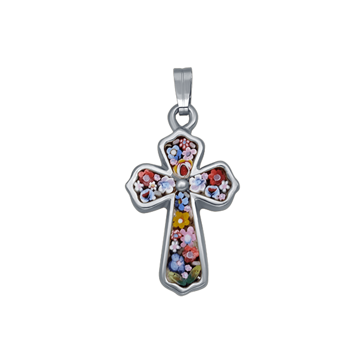PENDENTIF CROIX - MICROMOSAIC BIJOUX - METAL