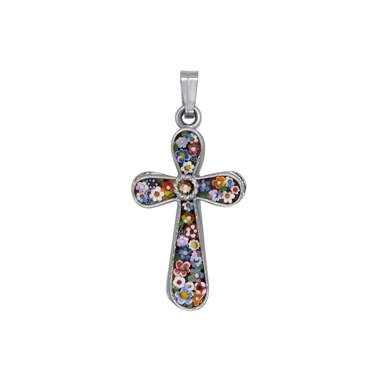 PENDENTIF CROIX - MICROMOSAIC BIJOUX - METAL