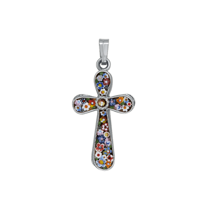 PENDENTIF CROIX - MICROMOSAIC BIJOUX - METAL