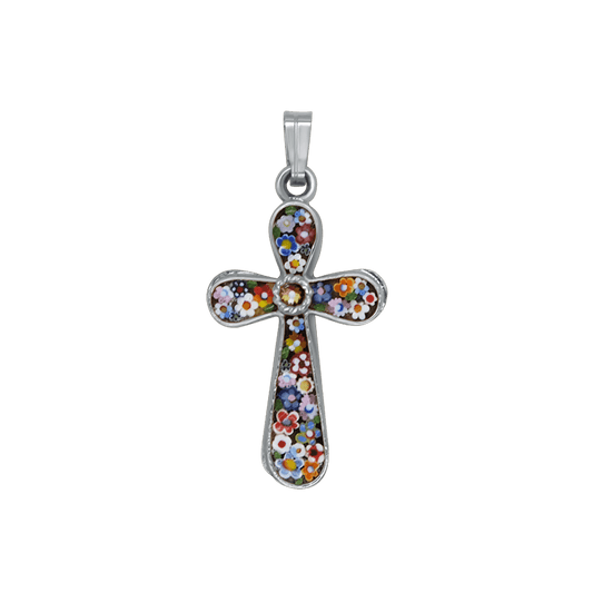 PENDENTIF CROIX - MICROMOSAIC BIJOUX - METAL