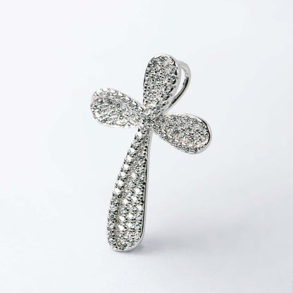 PENDENTIF CROIX - ARGENT ET ZIRCONIA