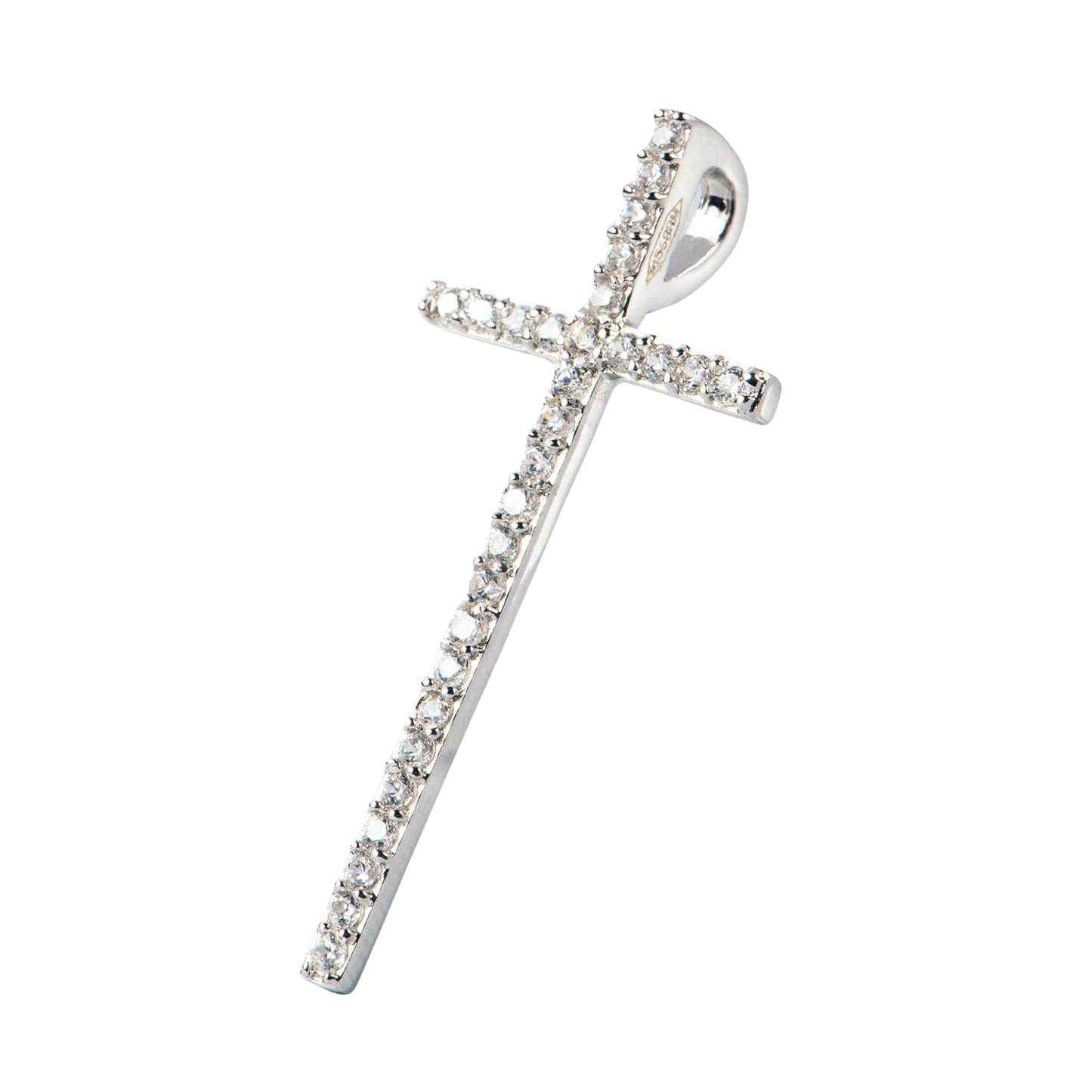 PENDENTIF CROIX - ARGENT ET ZIRCONIA