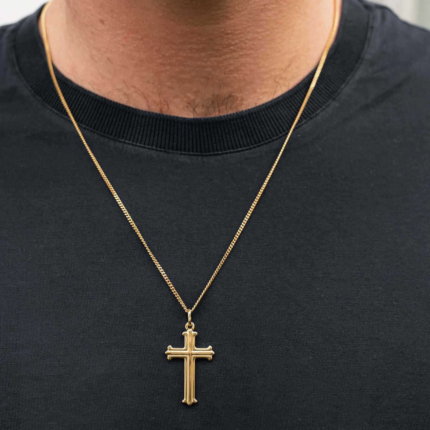 PENDENTIF CROIX - VERMEIL ARGENT