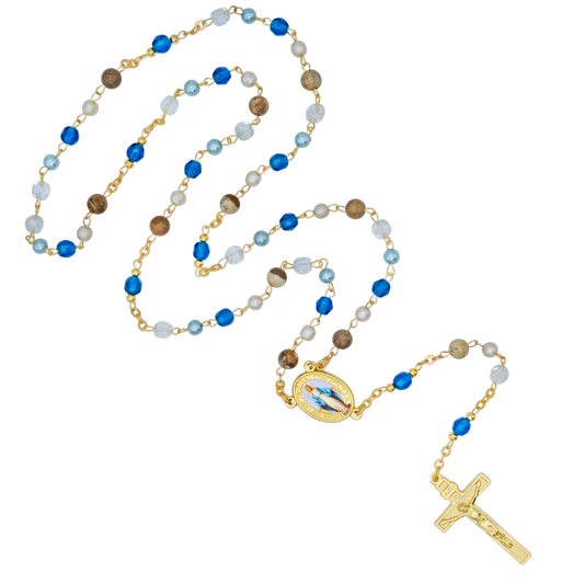 CRYSTALS ET STONES - OUR LADY OF GRACE CHAPELET - GOLDEN METAL