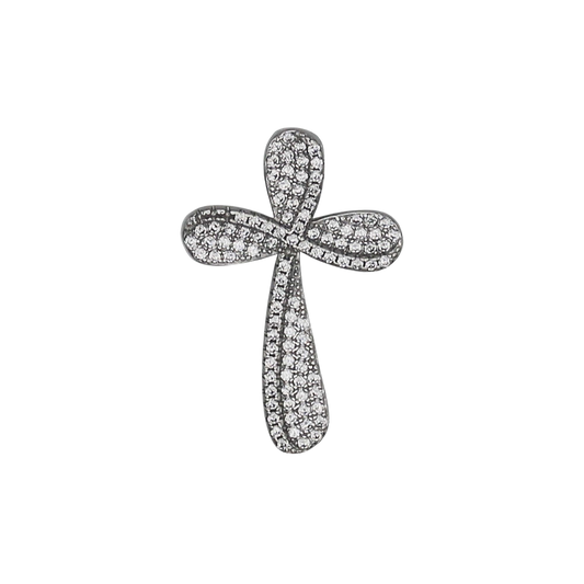 PENDENTIF CROIX - ARGENT ET ZIRCONIA
