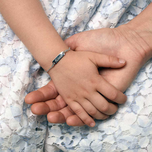 CUSTOMIZABLE BRACELET POUR KIDS - ARGENT