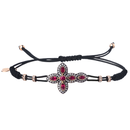 CROIX - CHRÉTIEN BRACELET - OR, DIAMONDS ET RUBIES