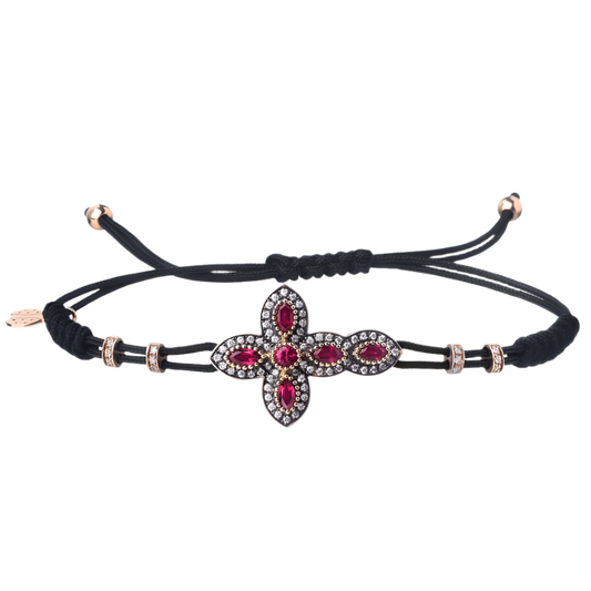 CROIX - CHRÉTIEN BRACELET - OR, DIAMONDS ET RUBIES
