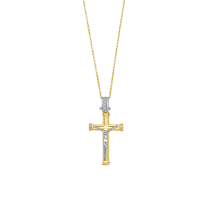 DIAMOND CRUCIFIX - COLLIER - OR