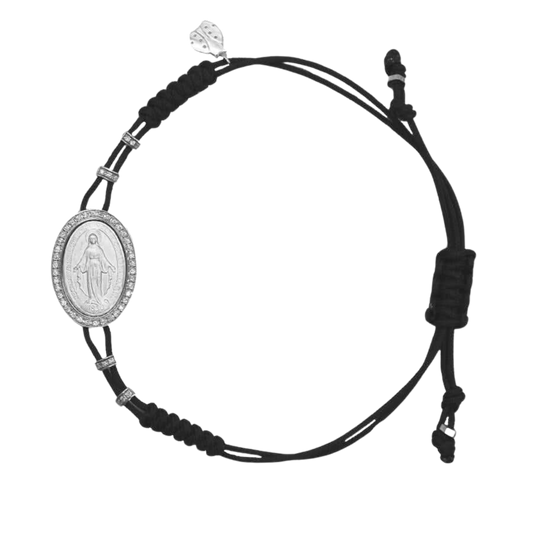 MIRACULOUS MÉDAILLE BRACELET - BLANC OR ET DIAMONDS