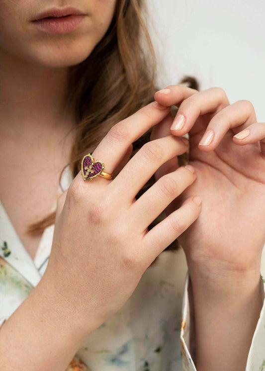 CŒUR ET CROIX - BAGUE - OR ET DIAMONDS