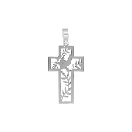 DOVE OF PEACE - PENDENTIF CROIX - ARGENT