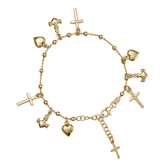 FOI HOPE ET CHARITY - BRACELET - VERMEIL ARGENT