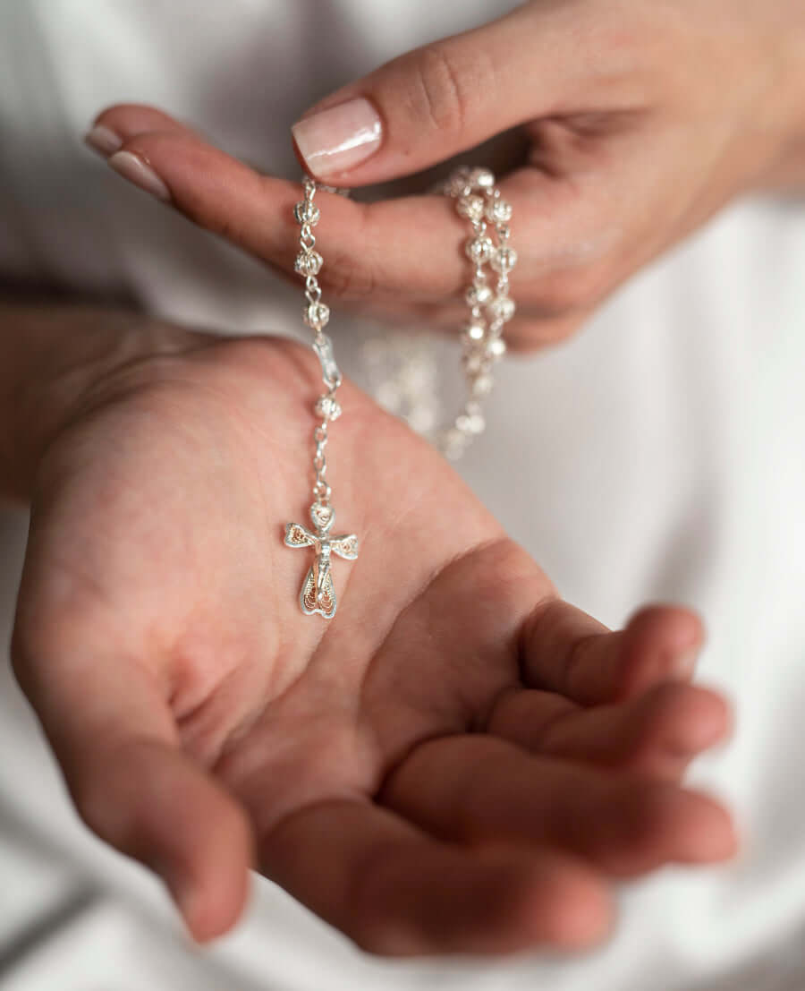FILIGREE CHAPELET - ARGENT