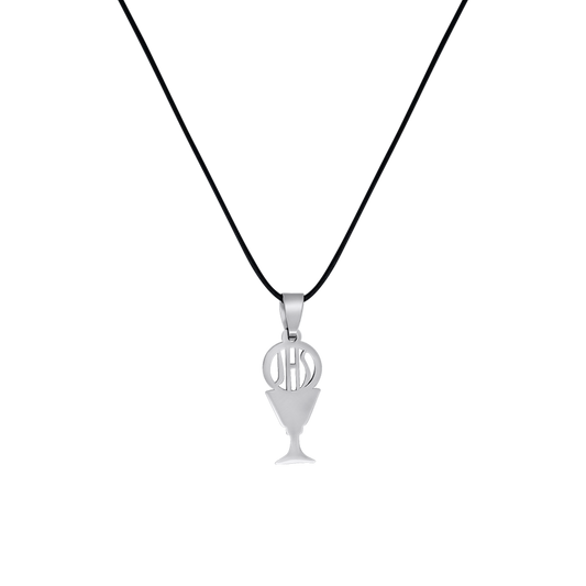 FIRST COMMUNION COLLIER - RUBBER CORD ET STEEL